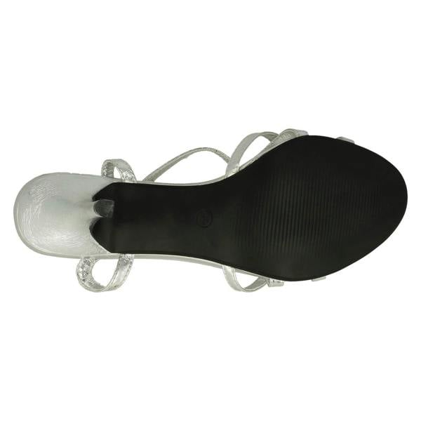 Spot On Ladies Spot On Mid Heel Sling Back Sandal