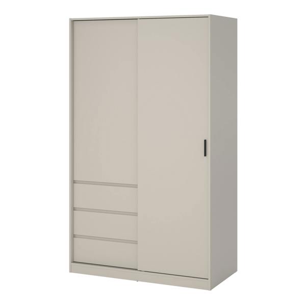 Furniture To Go Naia Wardrobe with 1 Sliding Door 1 Std Door & 3 Drawers in Cashmere