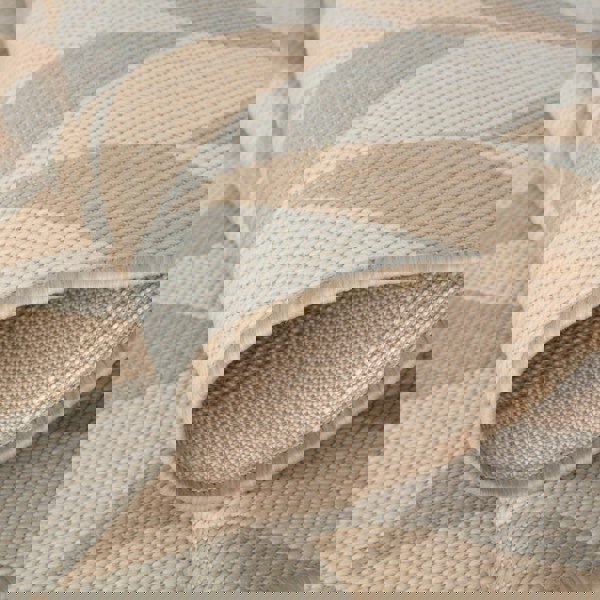 Beige Chevron Outdoor Rug for Garden | The Rugs