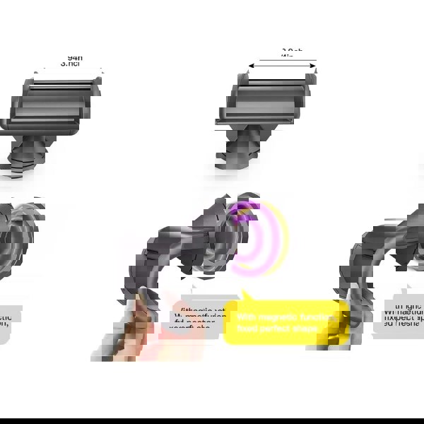 Anti-Flying Nozzle Attachment Tool for Dyson Supersonic Hairdryer Grey