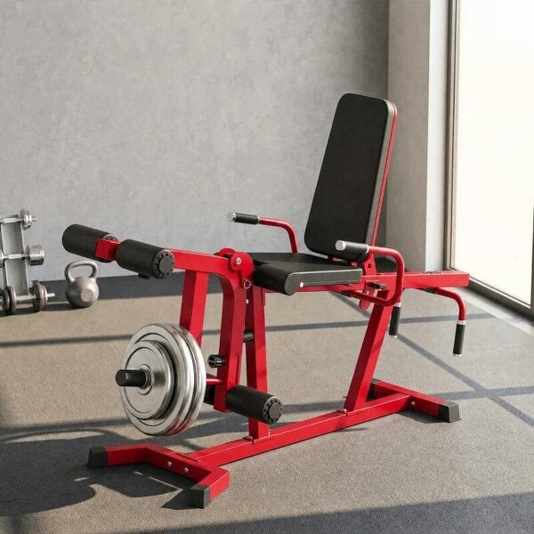 3-in-1 Leg Extension and Curl Machine, 300kg Heavy Duty Adjustable Weight Bench with Leg Developer, Red