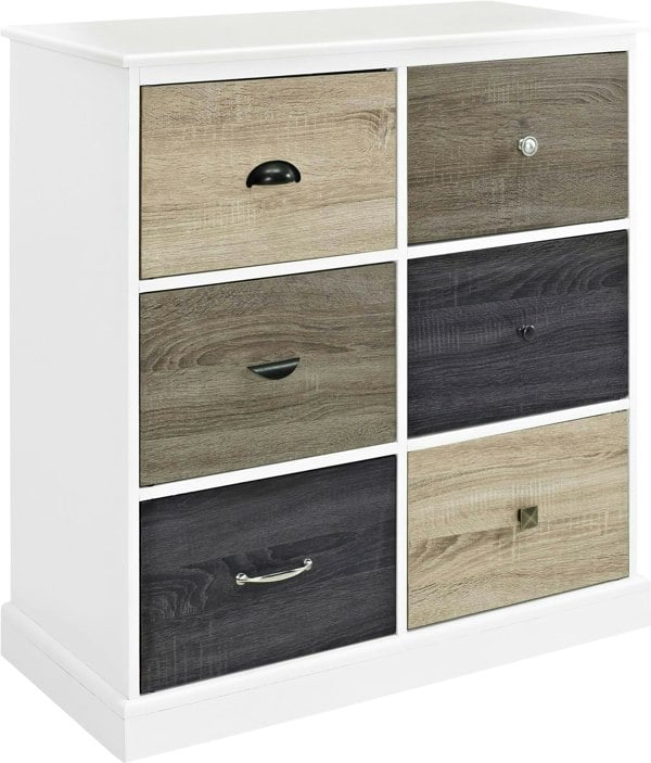 Dorel Home Mercer Cabinet with 6 Drawers Multicolour / White