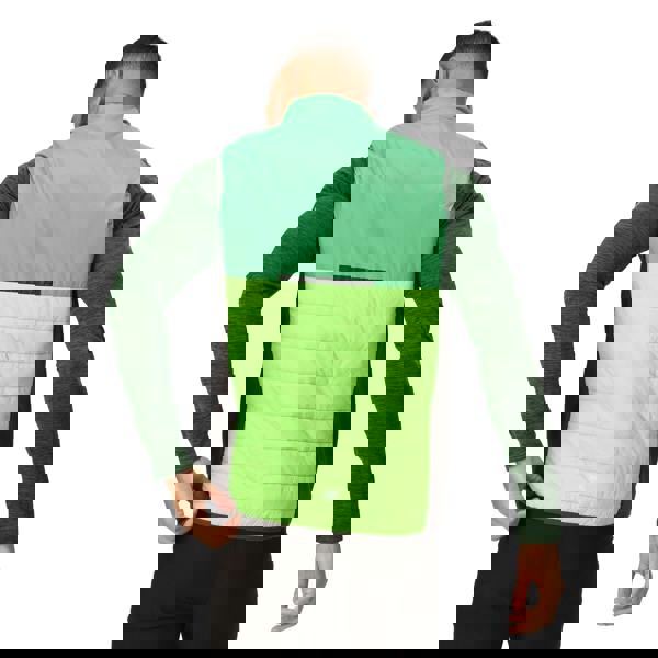 Regatta Mens Halton Baffled VII Colour Block Padded Gilet - Jasmine Green/Field Green - 