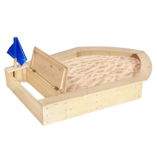 Liberty House Toys Kids Boat Sandpit with Seating and Cover