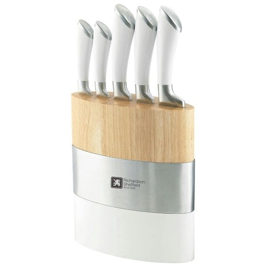 Richardson Sheffield Fusion 5 Piece Knife Block Set White