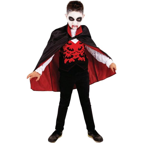 Bristol Novelty Childrens/Kids Vampire Costume Set - Black/Red - 
