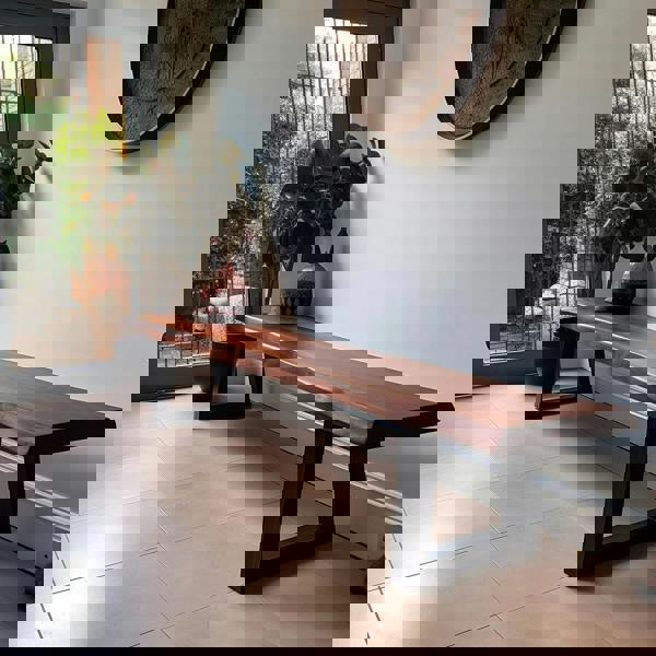 Elegant Sapele Seating Bench - TRL Handmade Furniture