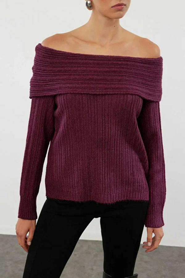 Hoxton Gal Oversized Flared Sleeve Knit Sweater