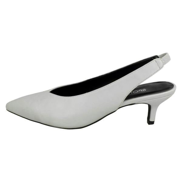 Spot On Ladies Spot On Kitten Heel Slingback Shoes F90049