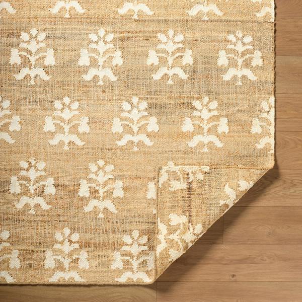 Livabliss Fiorina-Hand Woven Beige Ivory Jute Wool Modern Rug