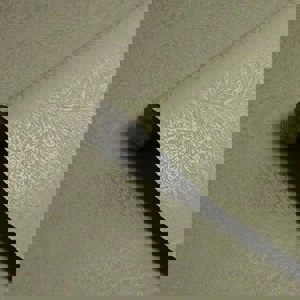 William Morris At Home Marigold Fibrous Wallpaper | Sage