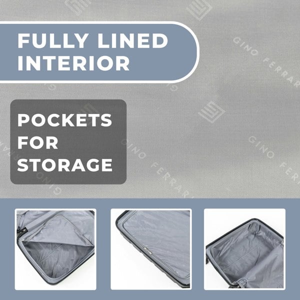 Gino Ferrari Lightweight Hard Shell Wheeled Suitcase Hold Cabin Luggage with Wheels