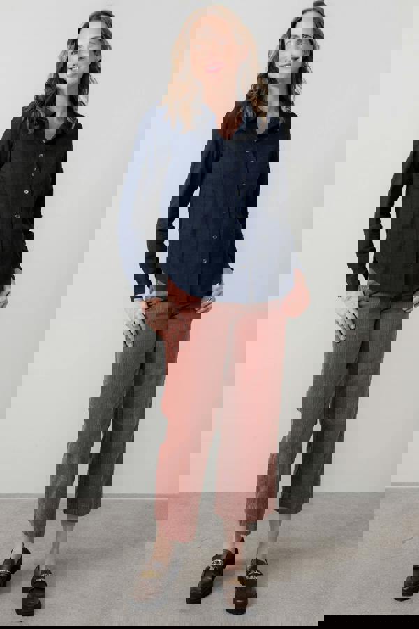 Lily & Me Patsy Organic Cotton Check Shirt Navy