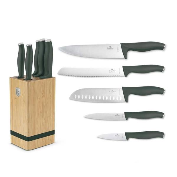 6 pcs knife set Berlinger Haus BH2751 Matte Green