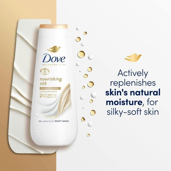 Dove Advanced Care Nourishing Silk Body Wash 24H Renewing Micromoisture, 400ml