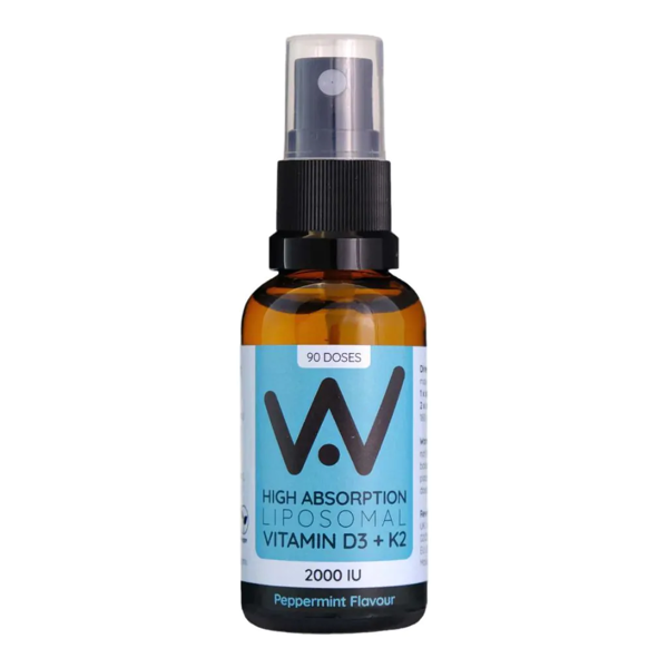 Well Actually Vitamin D3 (2000IU's) + K2 (100mcg) - Liposomal Spray - Pep