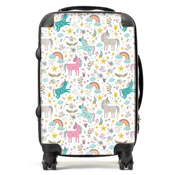 Warren Reed Unicorn And Rainbows Suitcase