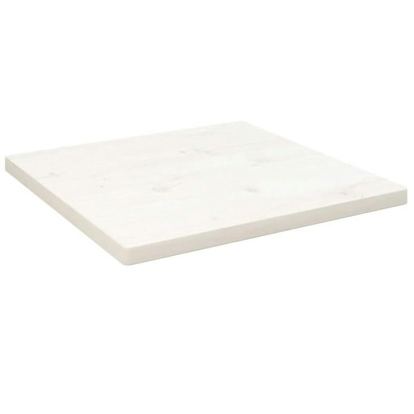 Berkfield Table Top White 60x60x2.5 cm Solid Wood Pine Square