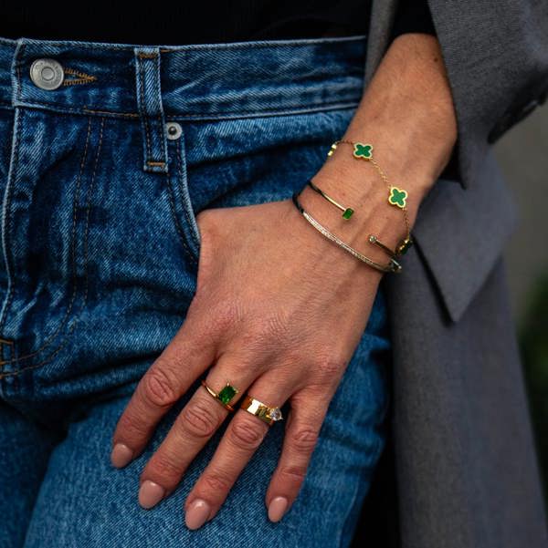 Say It With Emerald Stone Ring - Yellow Gold