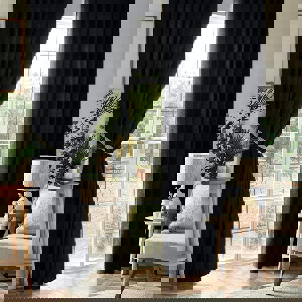 Luxury Living Chenille Blackout Pencil Pleat Top Curtains