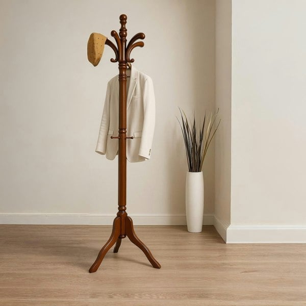 BMBO Wooden Coat Stand With 13 Hooks