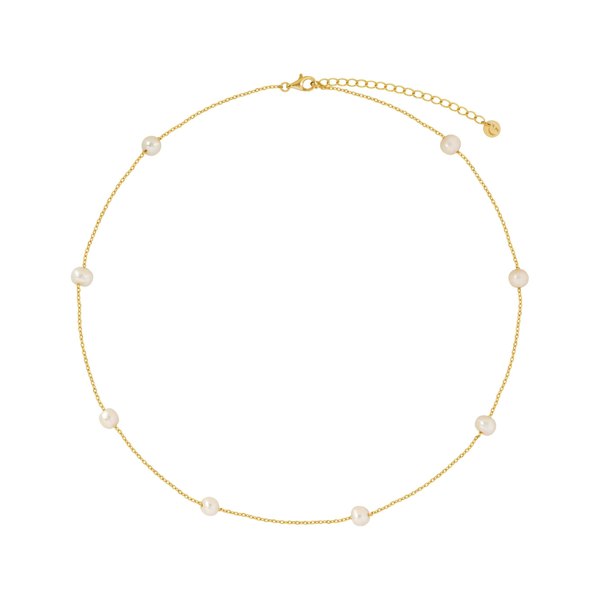 Gold Trip Pearl Satellite Necklace