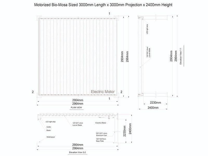 Ocean Designs Sagres 3m x 3m Free Standing Pergola