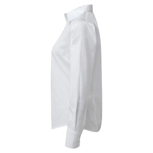 Premier Womens/Ladies Poplin Long-Sleeved Blouse - White