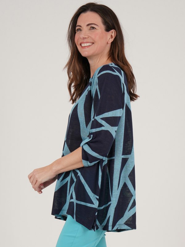 TIGI-Wear Zig-zag All-over Print Tunic