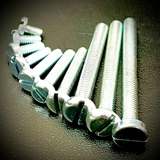 Fixaball M3 Machine Screws Slot Pan BZP Zinc DIN85