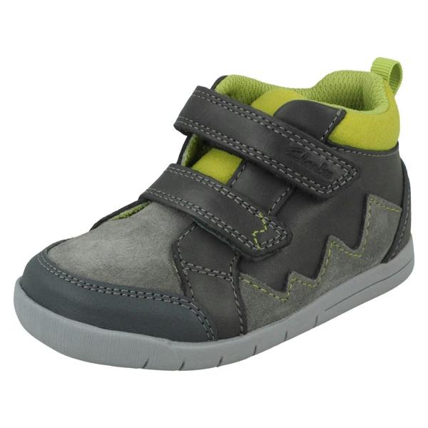 Clarks Boys Clarks Hook & Loop Casual Ankle Boots Rex Park