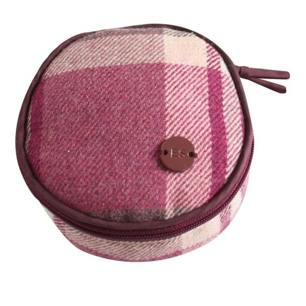 Earth Squared Tartan Tweed Jewellery Travel Pouch Case