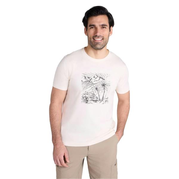 Mountain Warehouse Mens Ocean Drive T-Shirt - Off White - 