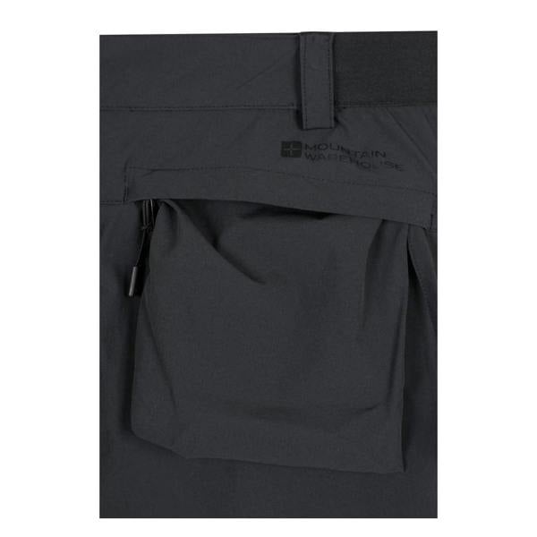Mountain Warehouse Mens Wander Packaway Shorts - Black - 