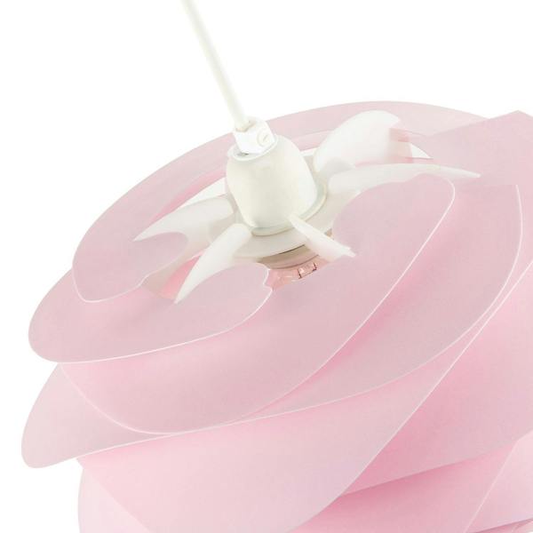 Modern Pink Wavy Rippled Pendant Ceiling Light Shade for Bedroom etc Image 3