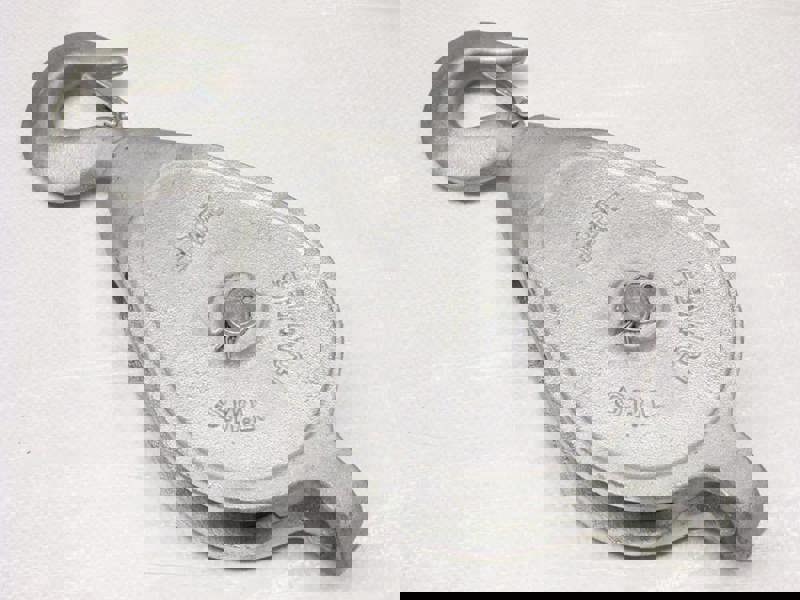 0.4 Ton 4" GMI Single Block With Swivel Hook Galvanised - 16MM Fibre Rope Safety Lifting