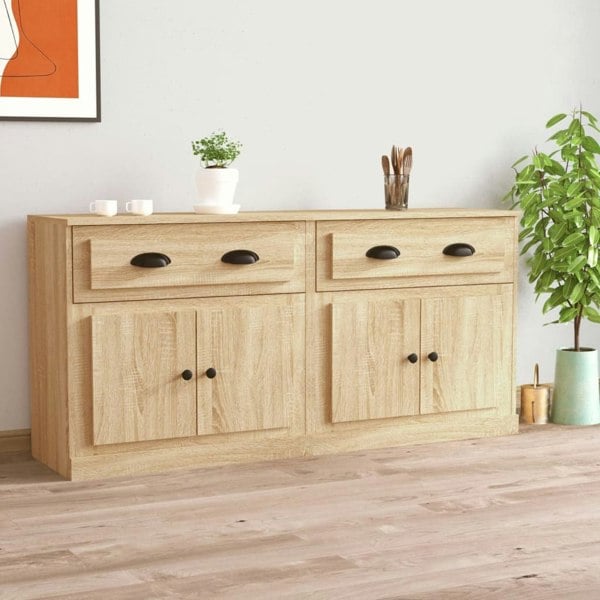 Berkfield Sideboards 2 pcs Sonoma Oak Engineered Wood