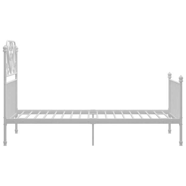 Berkfield Bed Frame White Metal 100x200 cm