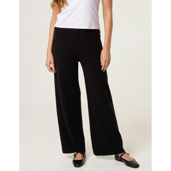 Blue Vanilla Knitted Wide Leg Trousers