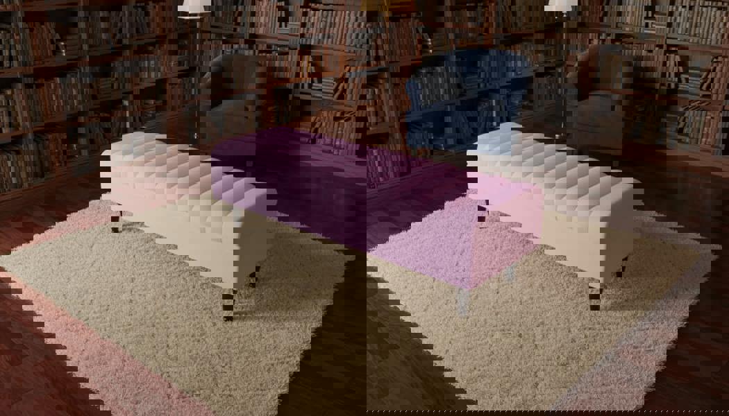 Romo Panel Storage Ottoman Bench Seat – Hidden Storage Coffee Table for Living Room UK (Available in Pink) - ISTOOLS