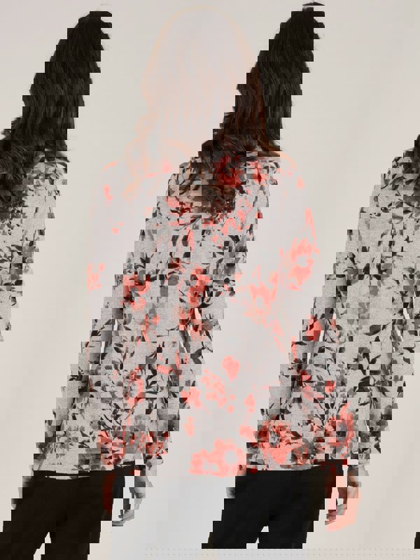 TIGI-Wear Floral Printed Split Neck Top