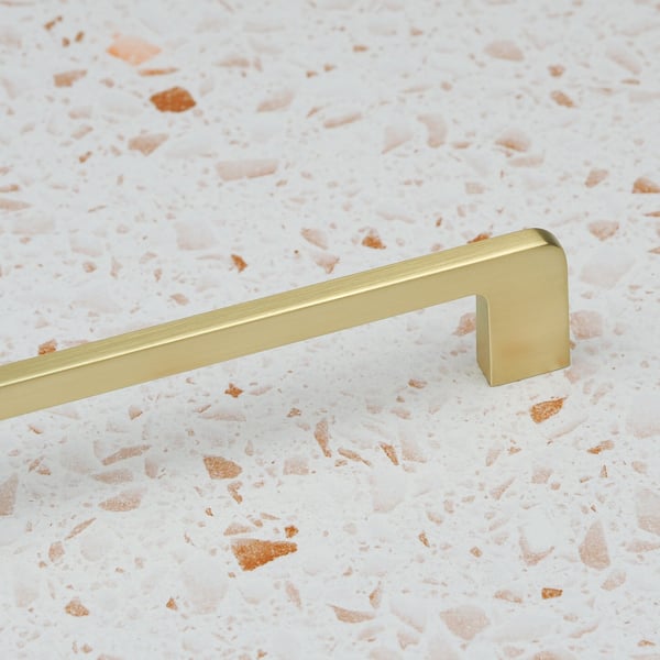 Handle & Home 160mm Brushed Brass Squared D Handle