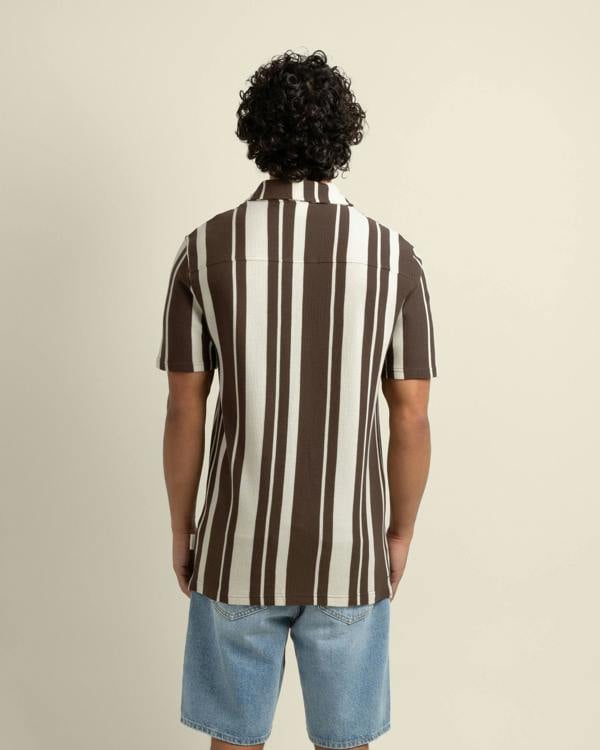 Larsson & Co Anker - Waffle Stripe Short Sleeve Shirt