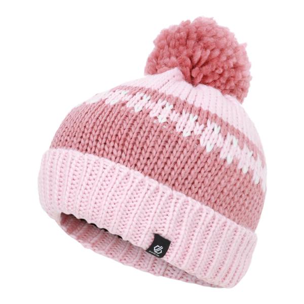 Dare 2B Childrens/Kids Boffin II Bobble Beanie - Dusty Rose/Crystal Rose - 