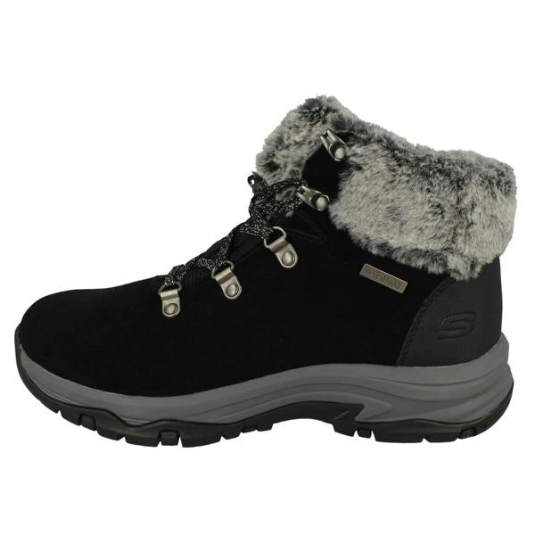 Skechers Ladies Skechers Faux Fur Cuffed Waterproof Ankle Boots Falls Finest 167178