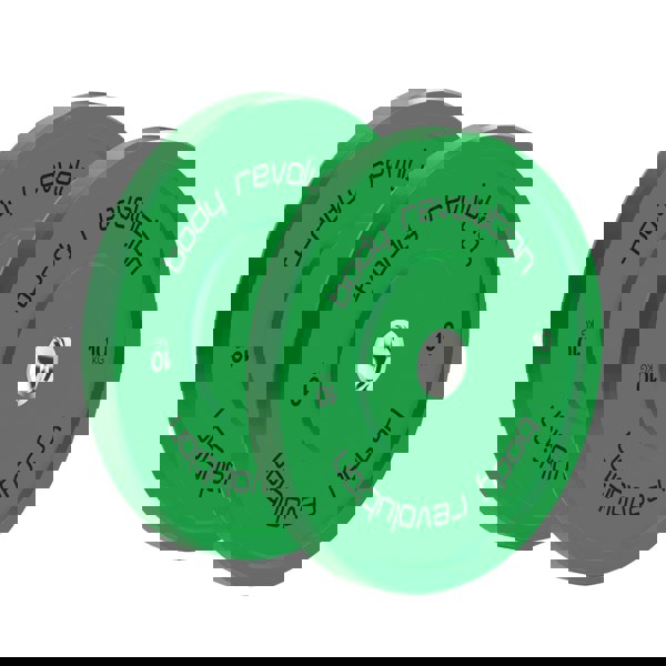 Body Revolution 2 x 10Kg Green Olympic Bumper Plates