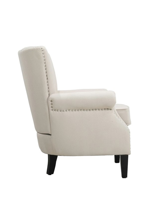 Living and Home Upholstered Armchair With Nailhead Trims