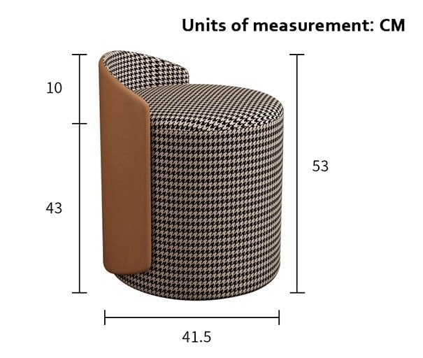 Morgan Ottoman Footstool, Dressing Table Stool, White-Rit Concept-Rit Concept