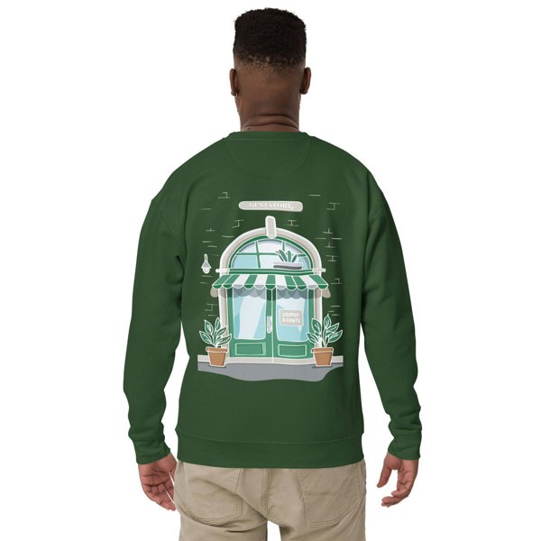 ANCHOR & CREW x GUSTATORY Coffee & Chats Cotton Blend Embroidered Sweatshirt