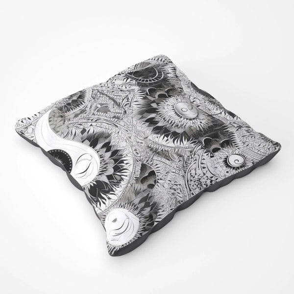 Warren Reed Abstract Moon And Sun Floor Cushion